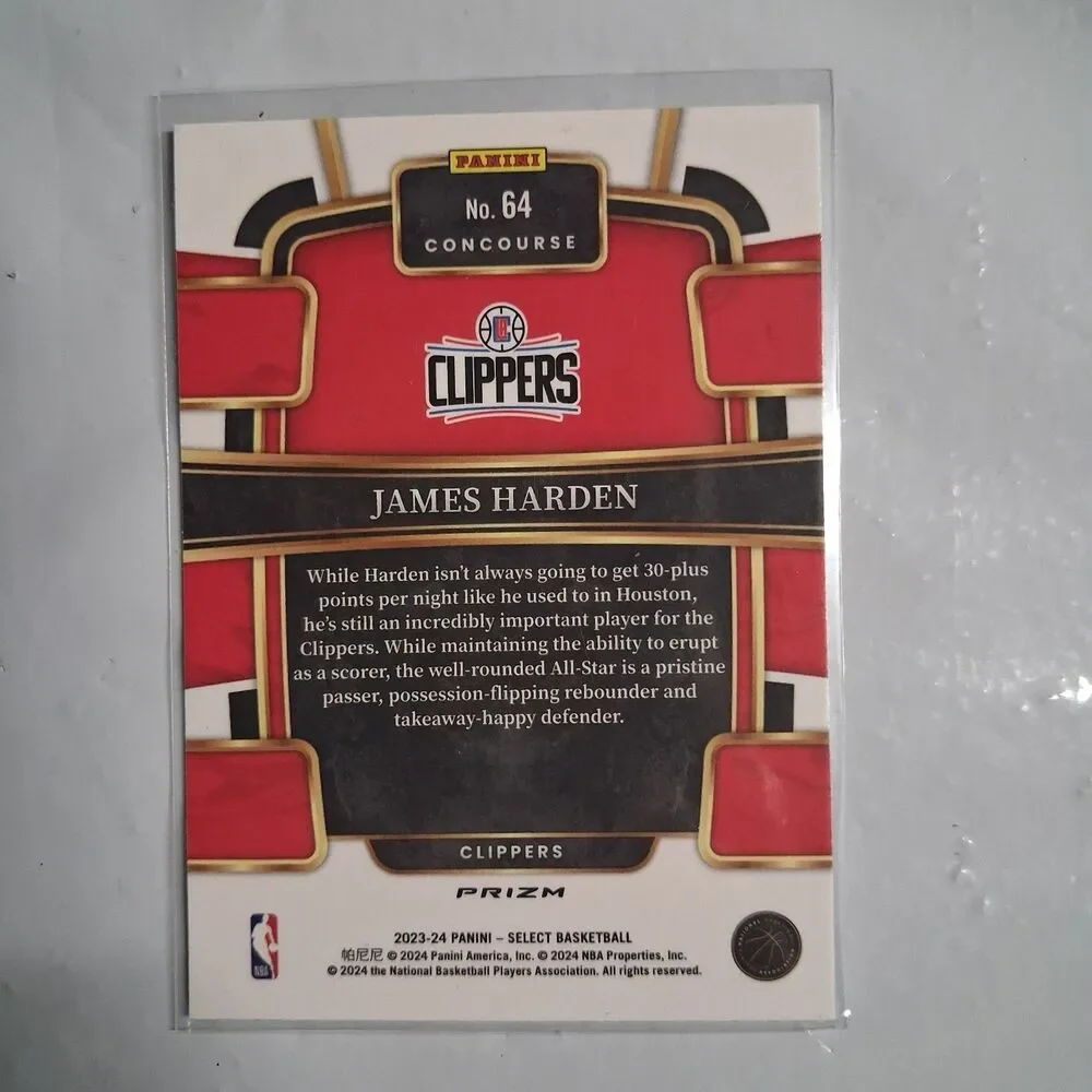 2023-24 Panini Select - Concourse James Harden #64 Blue Prizm